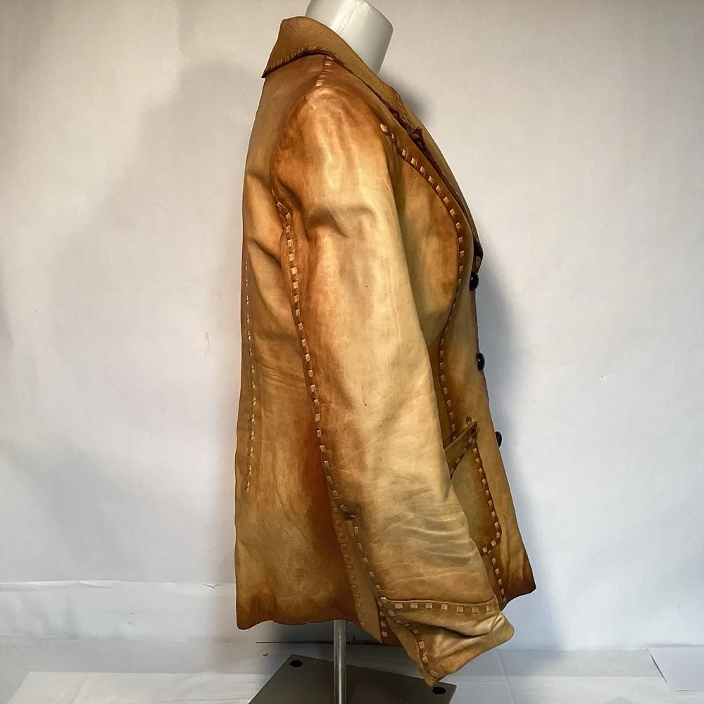 Vintage The Leather Ranch Western Leather Jacket Women’s size medium - Picture 8 of 16